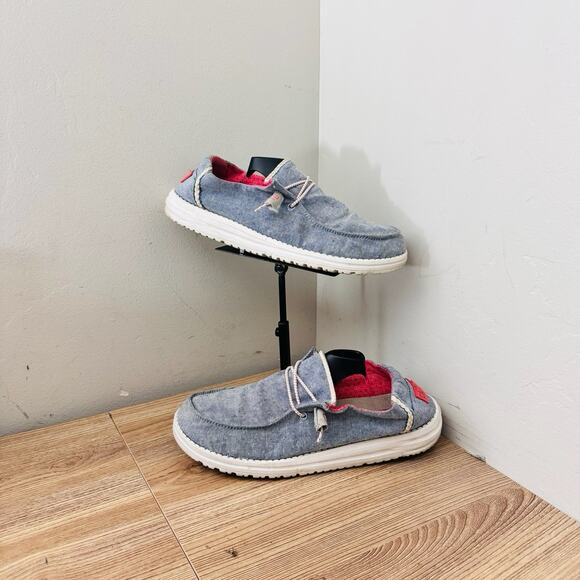 Hey Dude Shoes - Hey Dude Wendy Chambray Braid Indigo Women’s Size 9